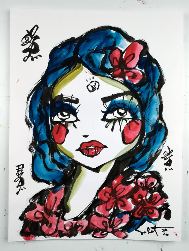 Flowerbloom 2026 Sabet 9" x 12" original