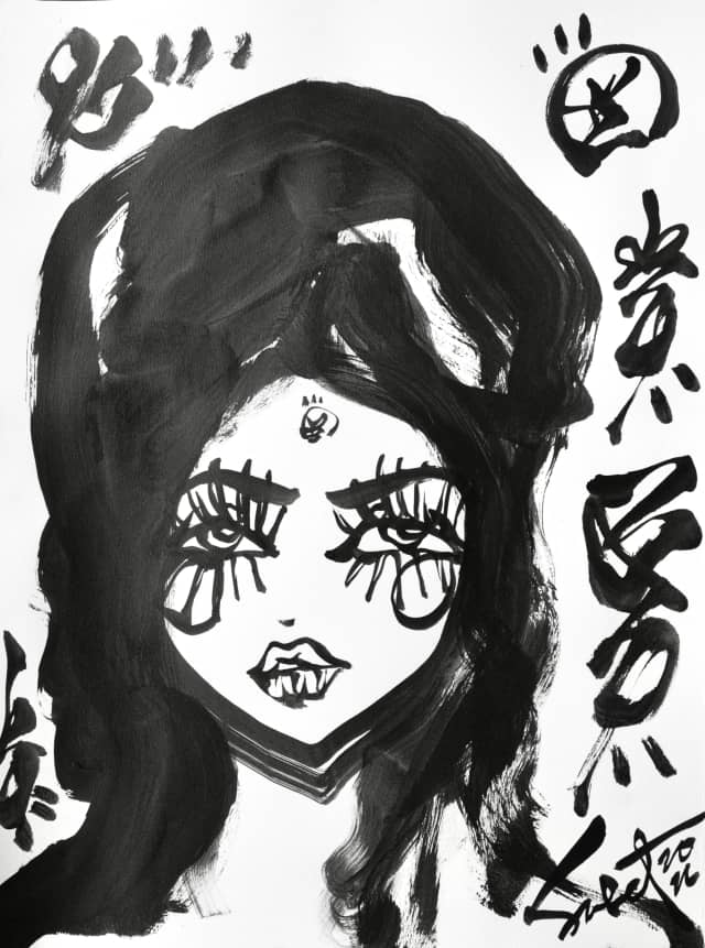 Wishes | Ink + Flow | Icons 2026 Sabet 22" x 30" Original Ink on Archival Paper