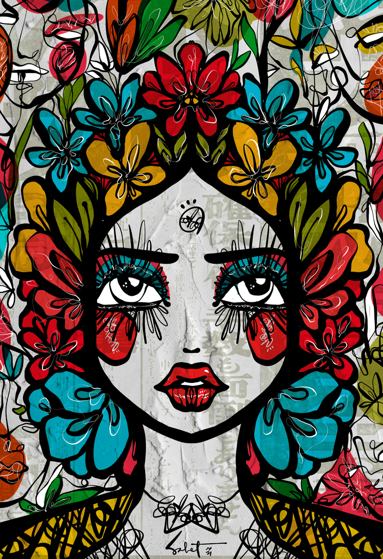 Kiku Love 2026 Sabet 12" x 18" Gallery Canvas