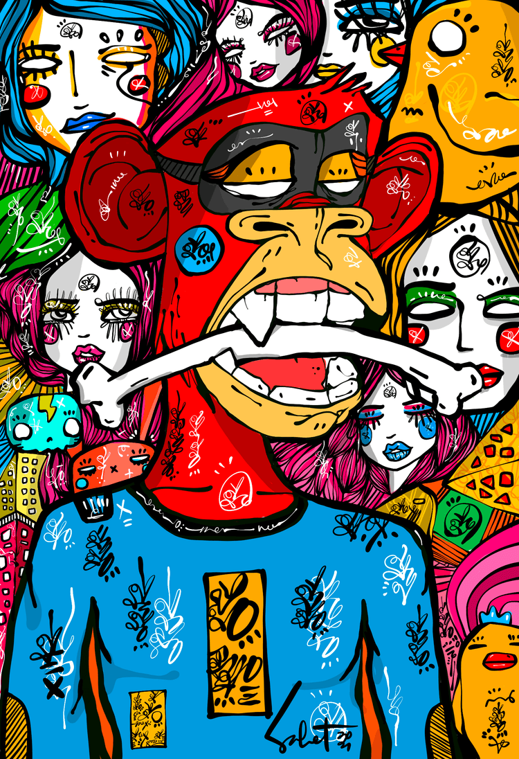 Primal Red 2026 Sabet 12" x 18" Giclée