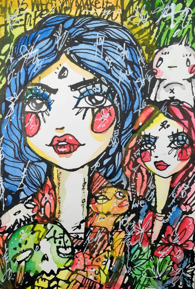 Pebbles 2026 Sabet 7" x 10" Original