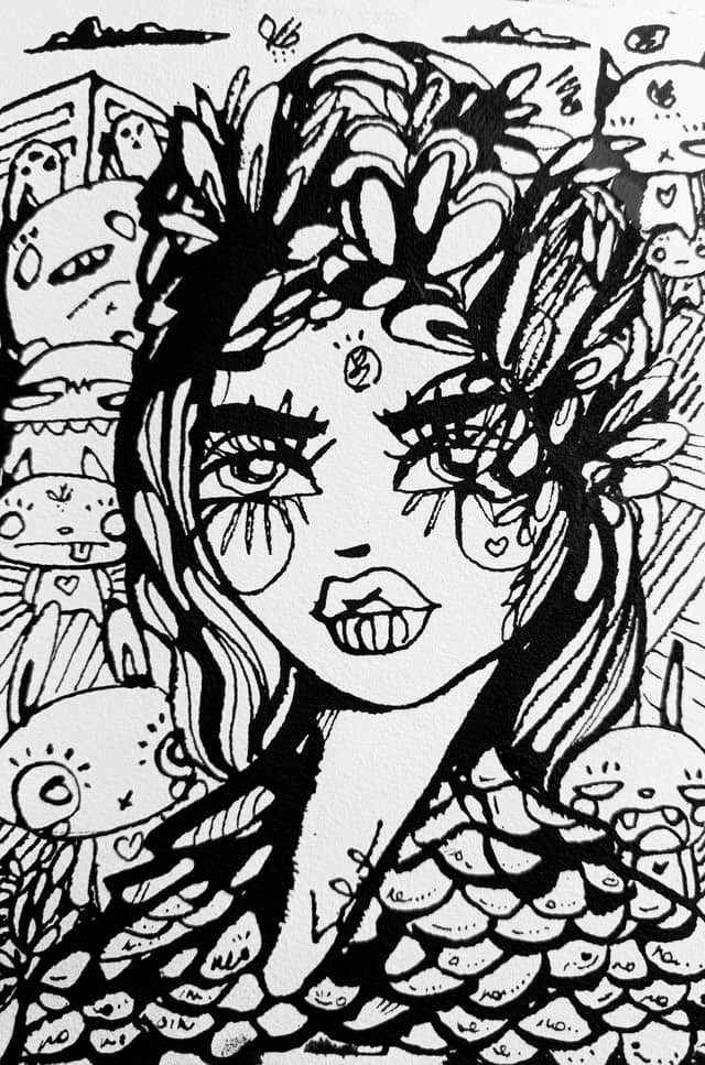 Hana 2026 Sabet 7" x 10" Original