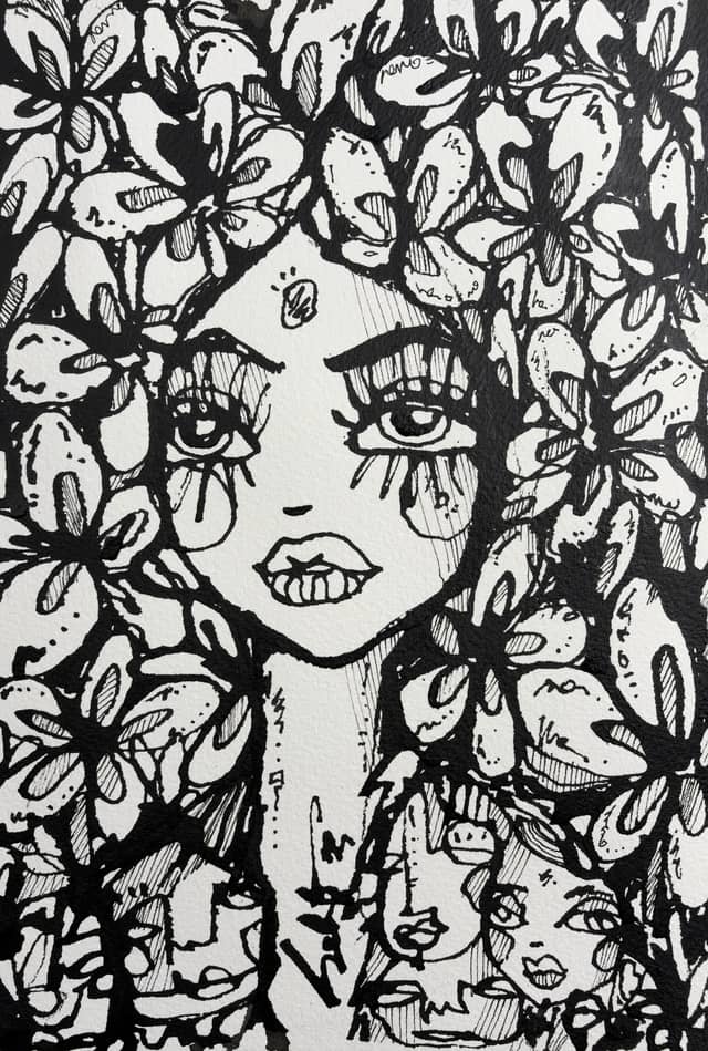 Peony 2026 Sabet 7" x 10" Original