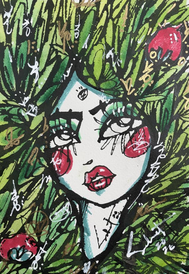 Dahlia 2026 Sabet 7" x 10" Original
