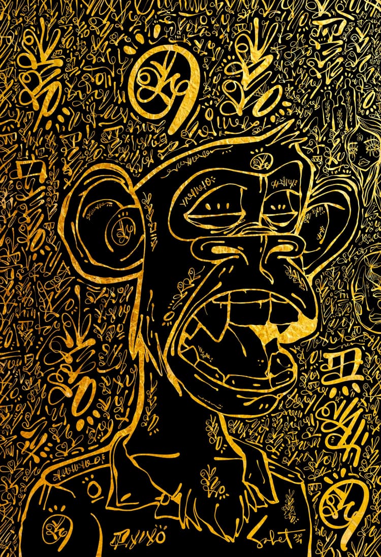 Lovescript Ape Prophecy 2026 Sabet 20" x 30" Gallery Canvas